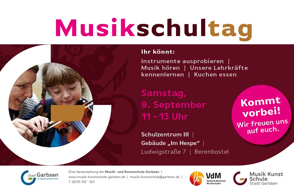 Musik- und Kunstschule informiert über Angebote