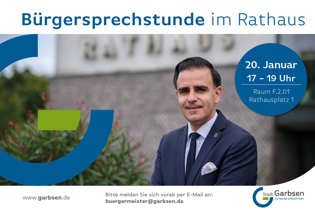 Bürgersprechstunde am 20. Januar im Rathaus
