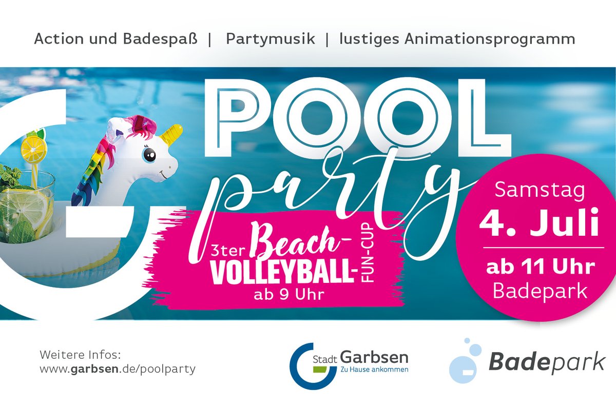 Poolparty und Beachvolleyball-Fun-Cup im Badepark Garbsen