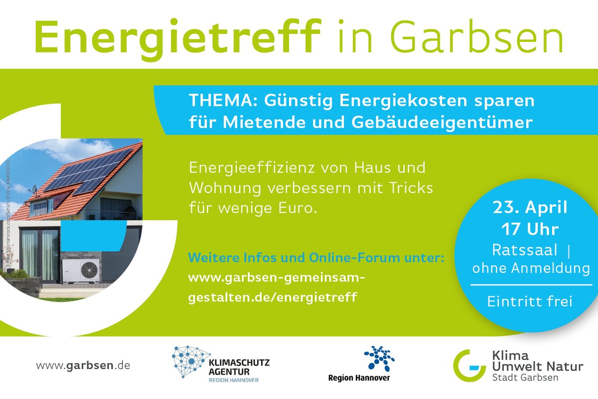Stadt Garbsen lädt wieder zu Energietreffs ein