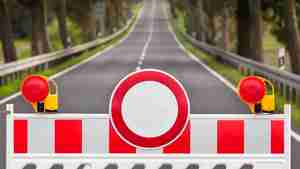 Vollsperrung Mühlenstraße Höhe Hausnummer 46